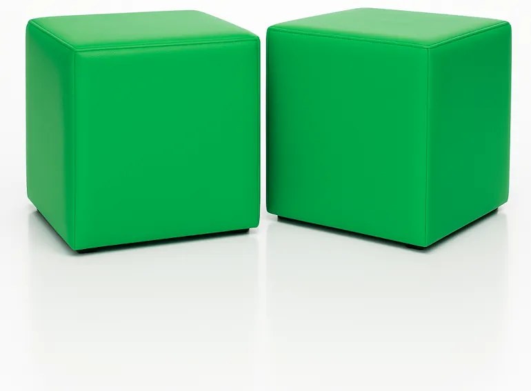 Sedací vak taburetka kocka zelená EMI