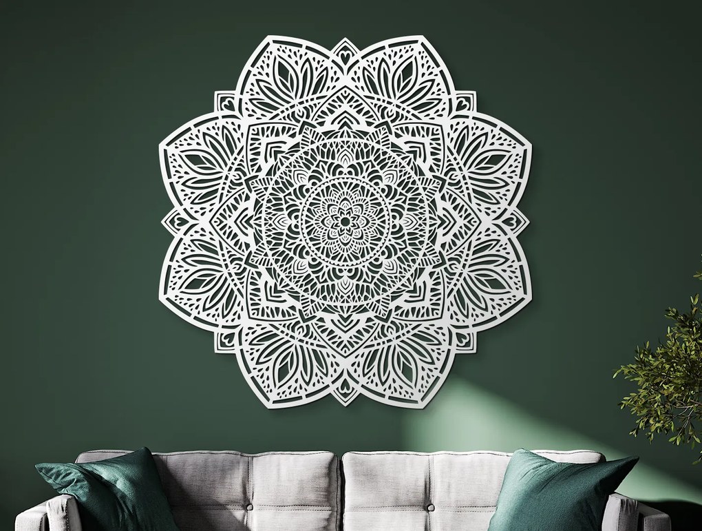 drevko Drevená mandala Kvet života Rozmer obrazu: 120 x 120 cm, Farba dekorácie: Čierna