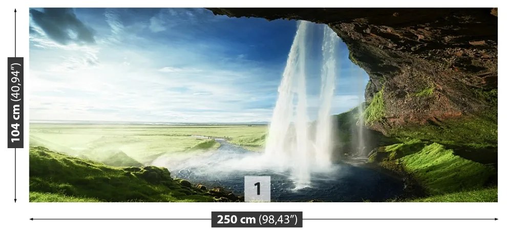 Fototapeta Vliesová Islandský vodopád 152x104 cm