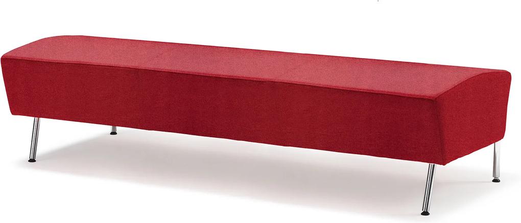 Rovný taburet Alex, 1800 mm, tkanina Medley, červená
