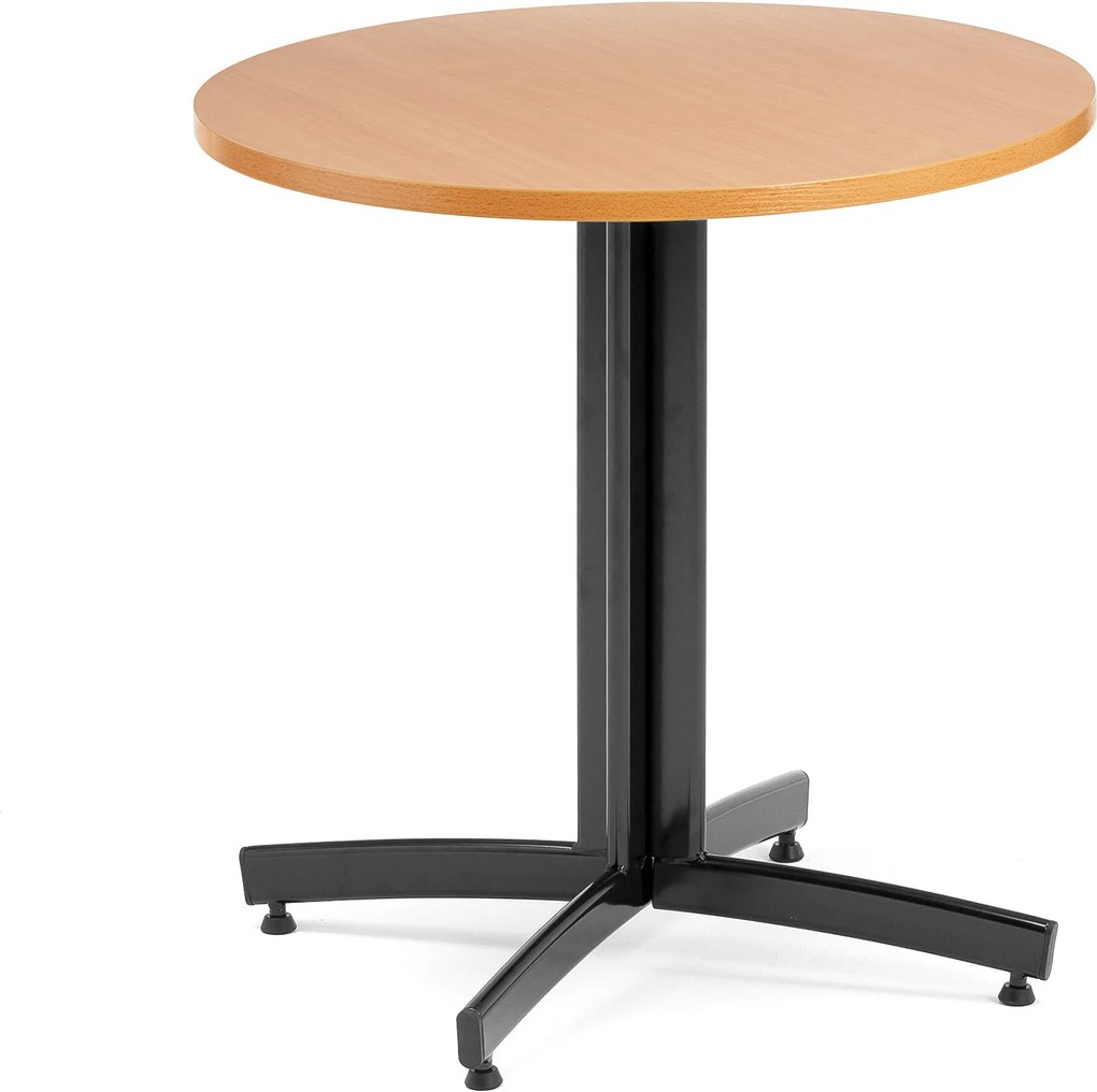 Jedálenský stôl Sanna, okrúhly Ø 700 x V 720 mm, buk / čierna