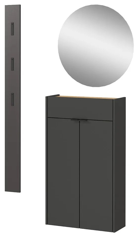 Antracitovosivá/v prírodnej farbe predsieňová zostava Ameca – Germania