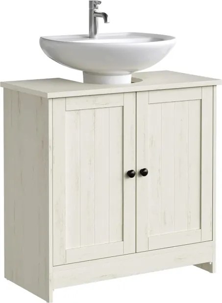 Kúpeľňová skrinka biela AUK-E1155 WT