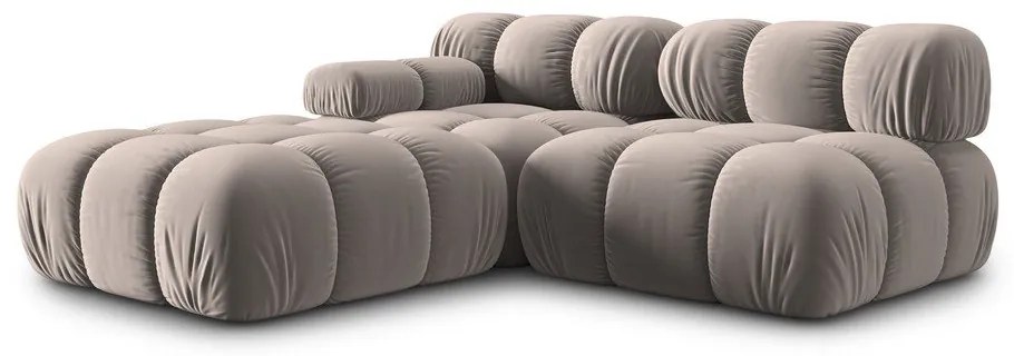 Svetlohnedá zamatová pohovka 282 cm Bellis – Micadoni