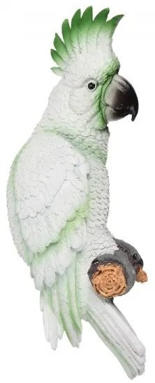 Papagáj na stenu – zelený 34 cm