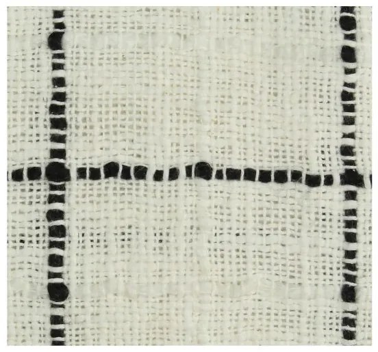 Bavlnený pléd Kersten, Black-White, 130x170 cm