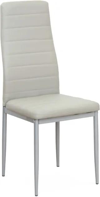 Židle, ekokůže šedá/kov stříbrná, COLETA NOVA 0000182181 Tempo Kondela
