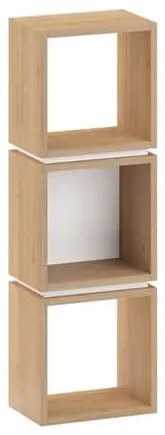 Knižnica Houseland Lofty 3 dub zafírový/biela