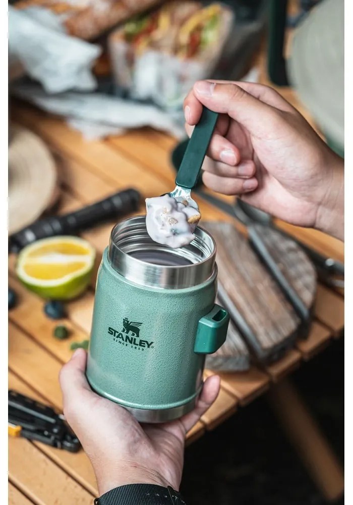 Zelená termoska na jedlo z nehrdzavejúcej ocele 400 ml Legendary Classic Hammer Tone Green – Stanley
