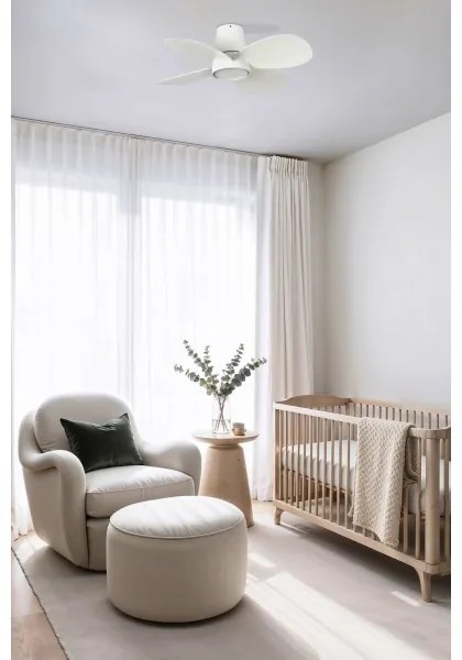 FARO 34315 - LED Stm. str. ventilátor KLOVER S LED/20W/230V biela pr. 80 cm + DO