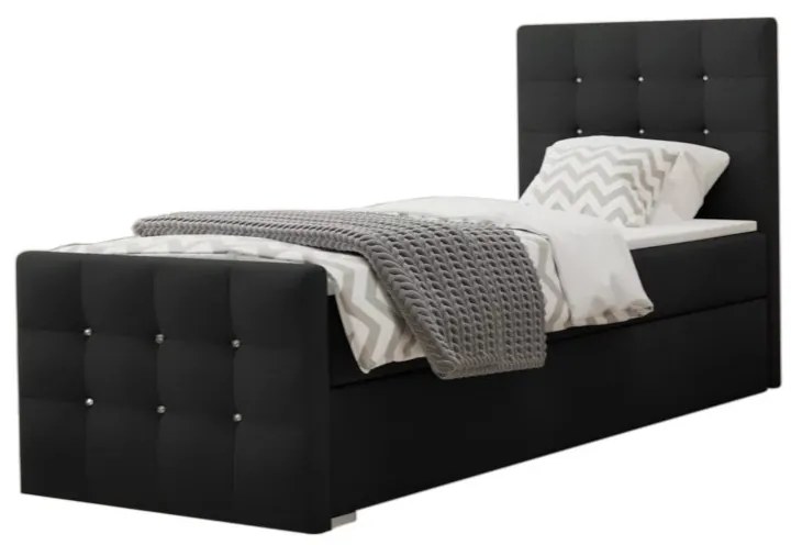 Čalúnená posteľ boxspring MARIN, 90x200, cosmic 100, pravá