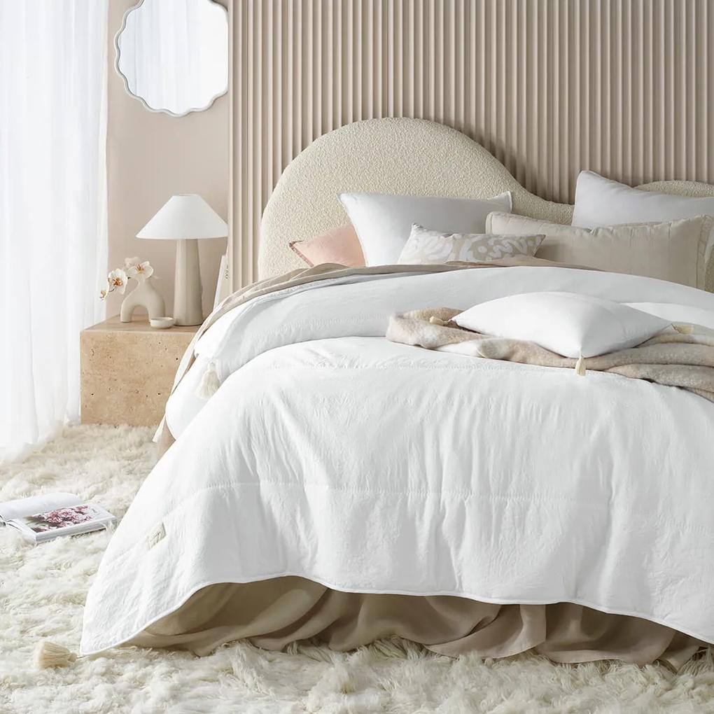 Divazo Prehoz na posteľ so strapcami Noemi Farba: Biela, Veľkosť: 170 x 210 cm