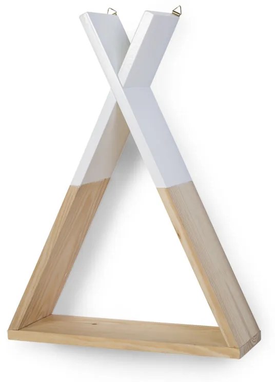Polica na stenu Tipi Natural White