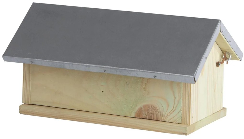 Domček pre čmeliaky Bee, 15x29x17 cm, drevo/kov, hnedá