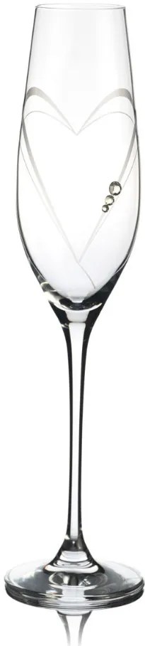 Dekorant Svadobné poháre na šampanské Aphrodite s krystaly Swarovski 2KS VARIANTA 3
