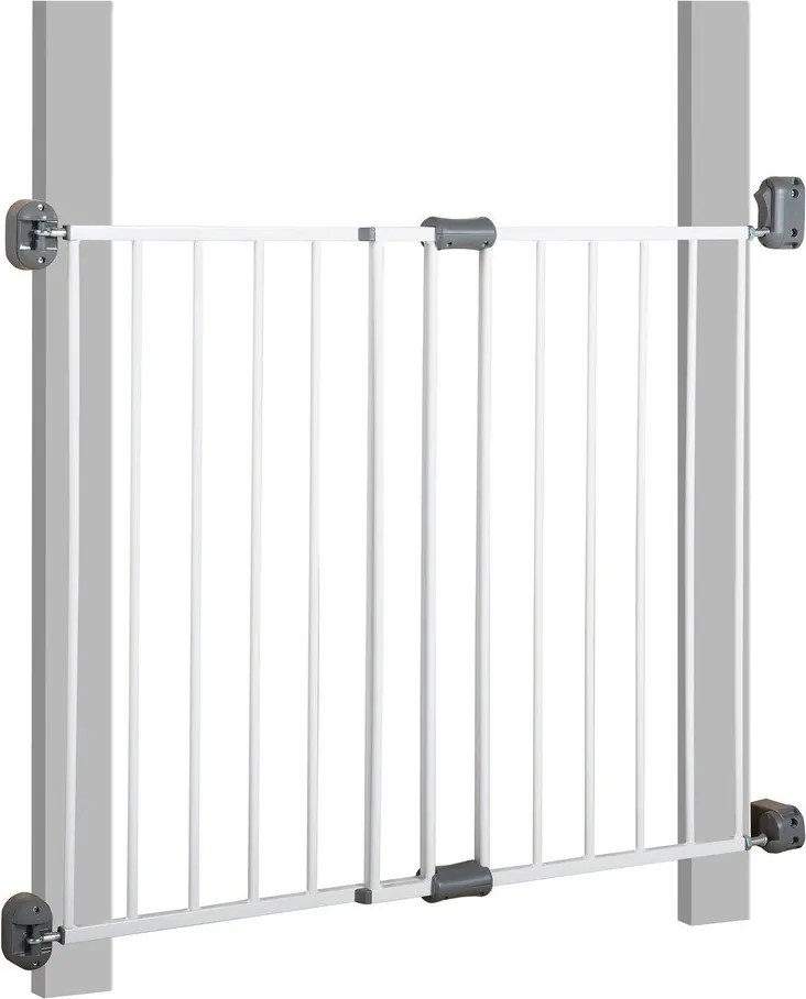 Biela kovová zábrana do dverí – Roba