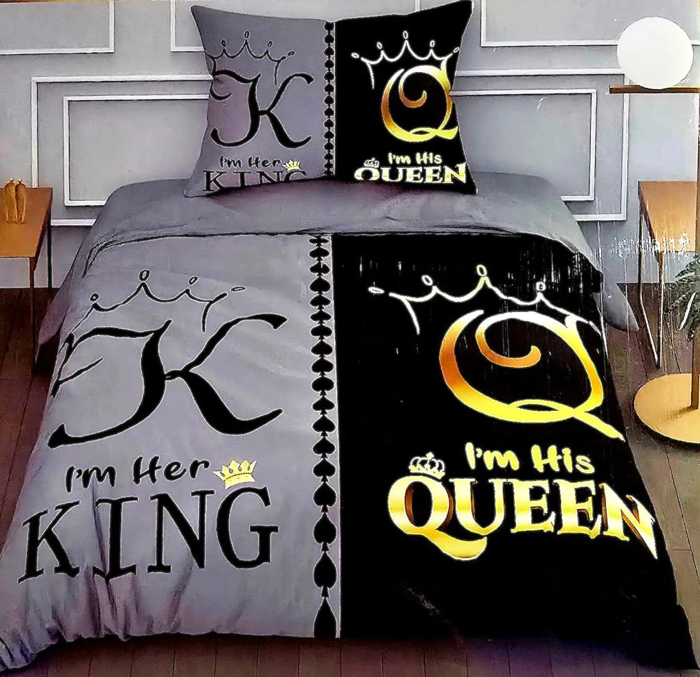 Obliečky King a Queen Bavlna 70×90 140x200 cm