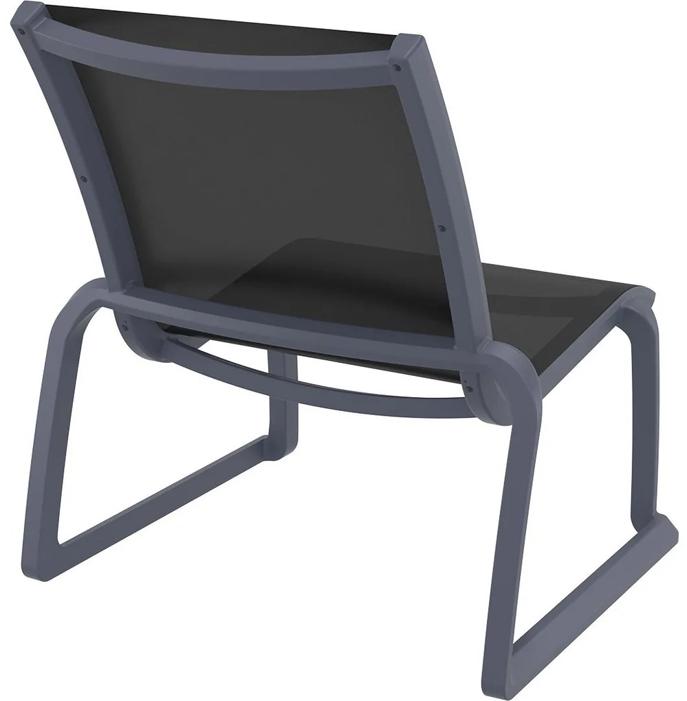 PACIFIC LOUNGE záhradné kreslo bez podrúčok dark grey