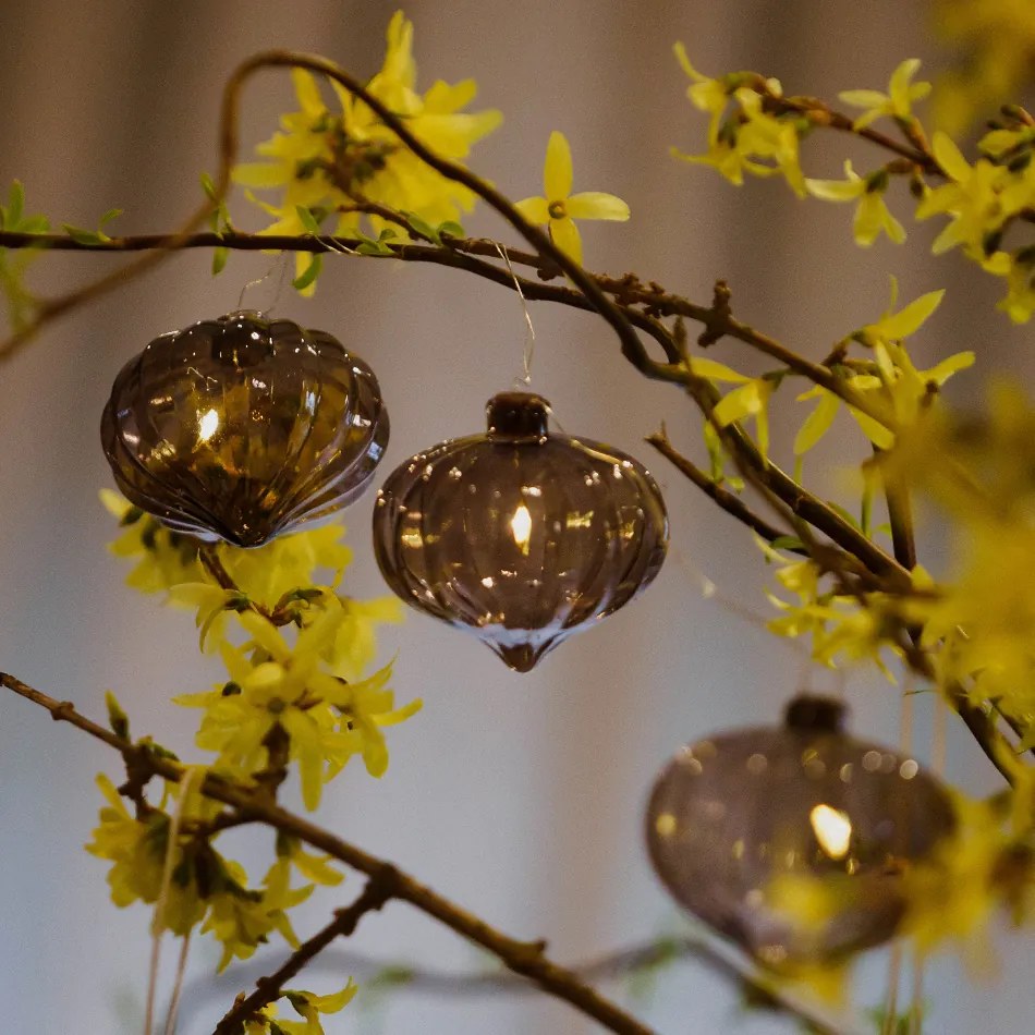 SIRIUS Dekoratívna reťaz LED, sklenené lucerny, hnedá, 1,5 m