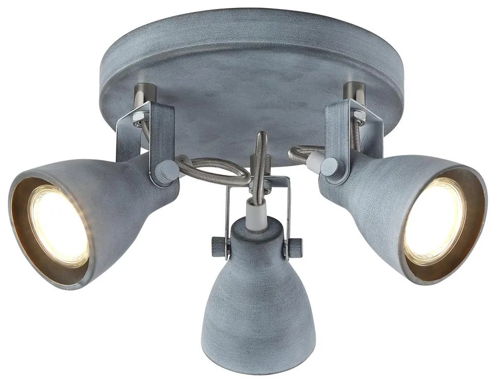Candellux ASH Stropné svietidlo 3X40W GU10 Gray Mat 98-64325