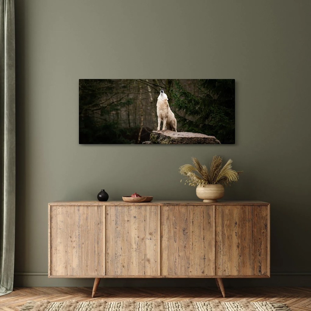 Obraz - Vytie vlka (120x50 cm)
