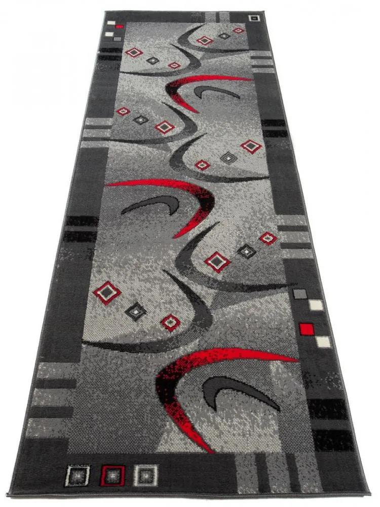 Kusový koberec PP Bumerang šedý atyp 100x200cm