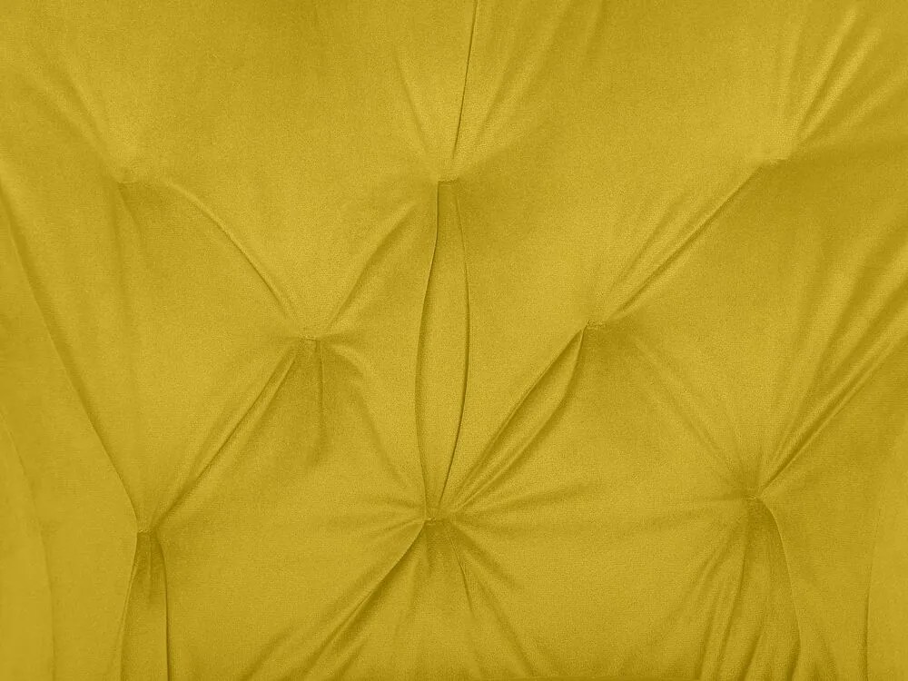Zamatová kancelárska stolička žltá ANTARES Beliani