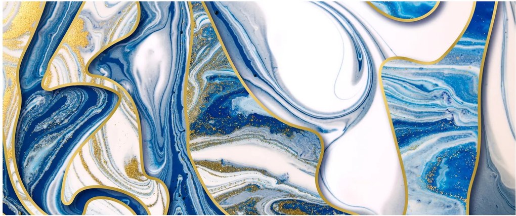 Obraz - Vlny z mramoru (120x50 cm)