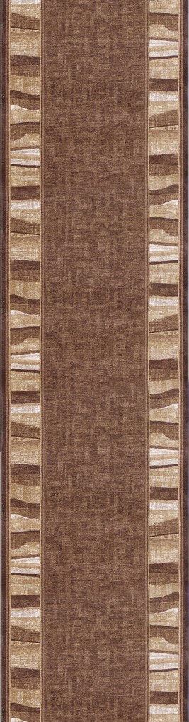 Associated Weavers, Protišmykový behúň na mieru Linea 44, šíre 100 cm, hnedá, chodba / predsieň