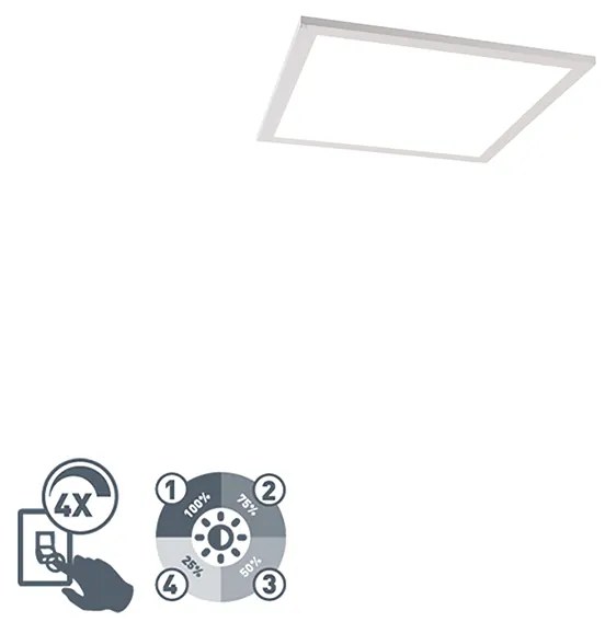 Stropné svietidlo biele 40 cm vrátane LED 4-stupňové stmievateľné - Liv