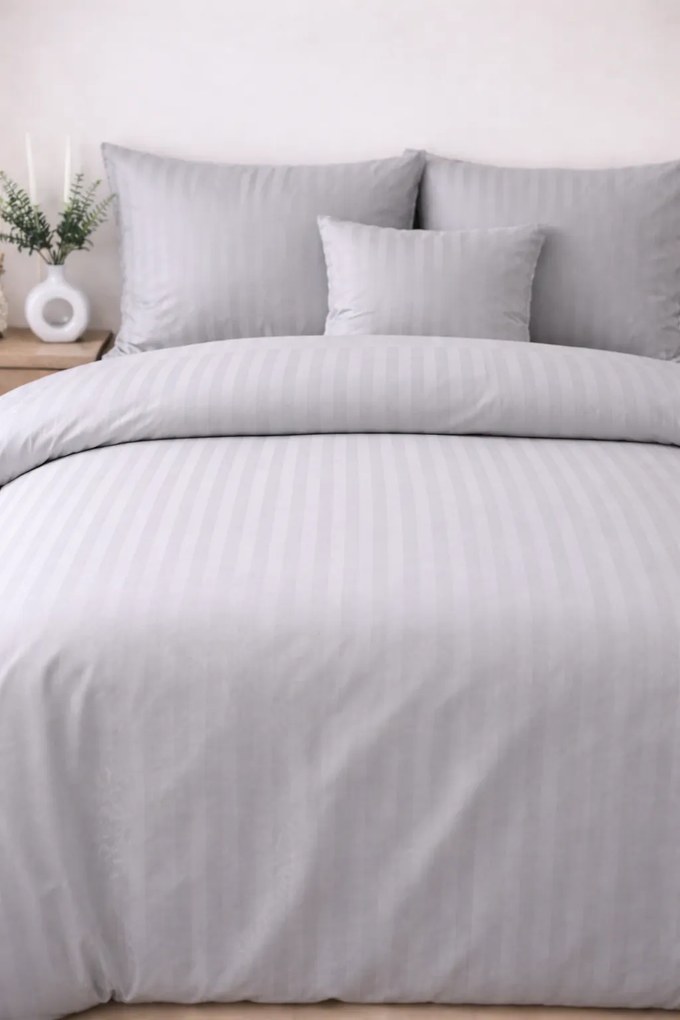 INTERMEDIC SK Hotelové povlečenie 3 ks set – sivá, 140x200 + 70x90 + 45x45 cm