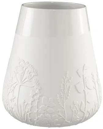 Biela porcelánová váza FLOWERS