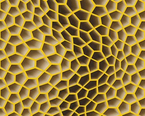 Vliesové tapety, 3D plástu hnedo-oranžové, Harmony in Motion by Mac Stopa 327095, A.S. Création, rozmer 10,05 m x 0,53 m
