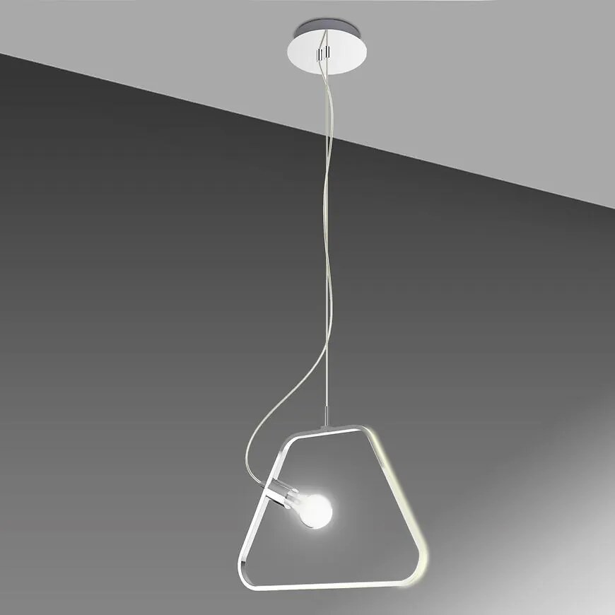 Luster A0023-320 Ikaria 42 1x60 W E27 LED+12 W LED chróm 4000K