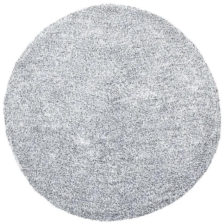 Okrúhly koberec ⌀ 140 cm sivá melanž DEMRE Beliani
