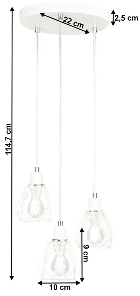 Visiaca lampa Okira Typ 1 - biela