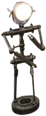 Industry stojaca lampa BLACK ROBOT 80*30