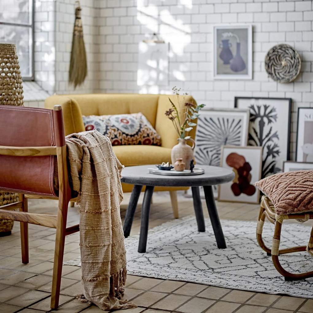 Bloomingville Bavlnený koberec Jaqueline White Cotton 140 × 200 cm