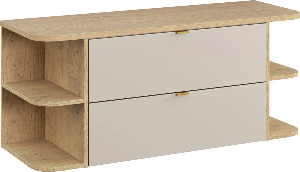 Comad Kúpeľňová skrinka pod umývadlo na dosku set Dalia Cashmere 120 kašmír/dub cremona