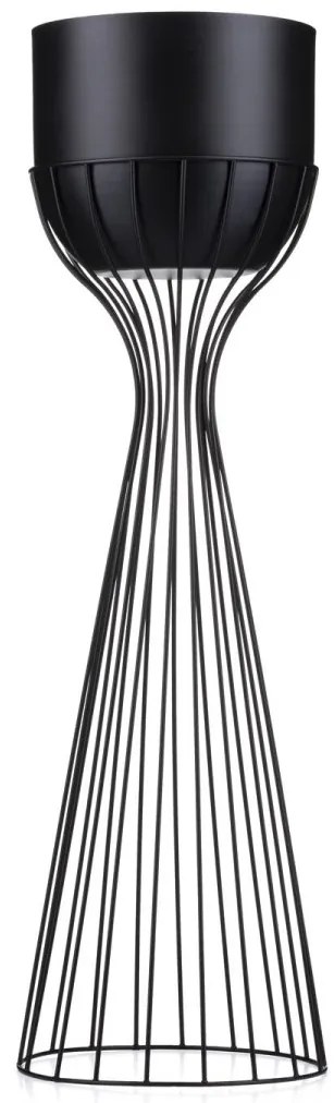 Kvetináč na stojane LOFT V 68 cm čierny