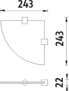 Nimco Rohová polica BORMO - BR 11091RB-26