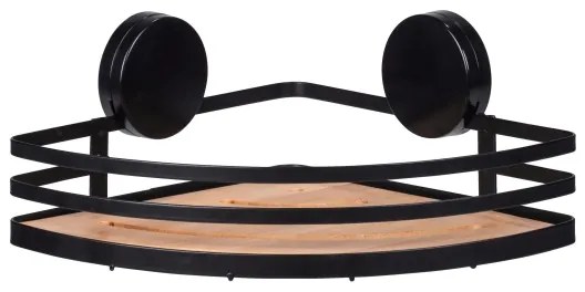 WENKO 24980800-Polica ALBA 27,3x21 cm čierna/hnedá