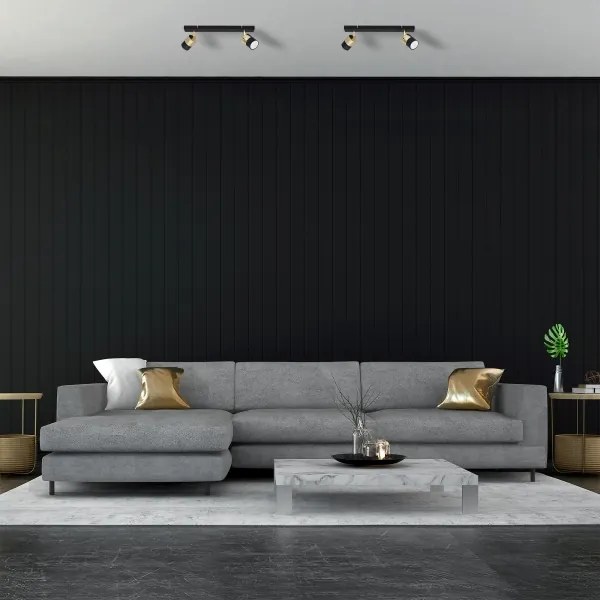 LED Bodové svietidlo TUBSSON 2xGU10/4,8W/230V čierna/zlatá