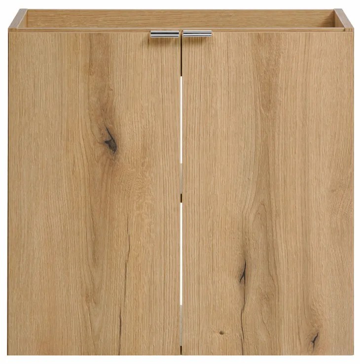 Závěsná skříňka Nova Oak II s deskou 60 cm dub evoke/bílá