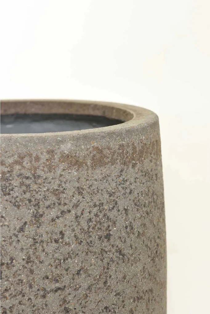 Dizajnový kvetináč SASSO, vláknocement, 32x28 cm, sivý