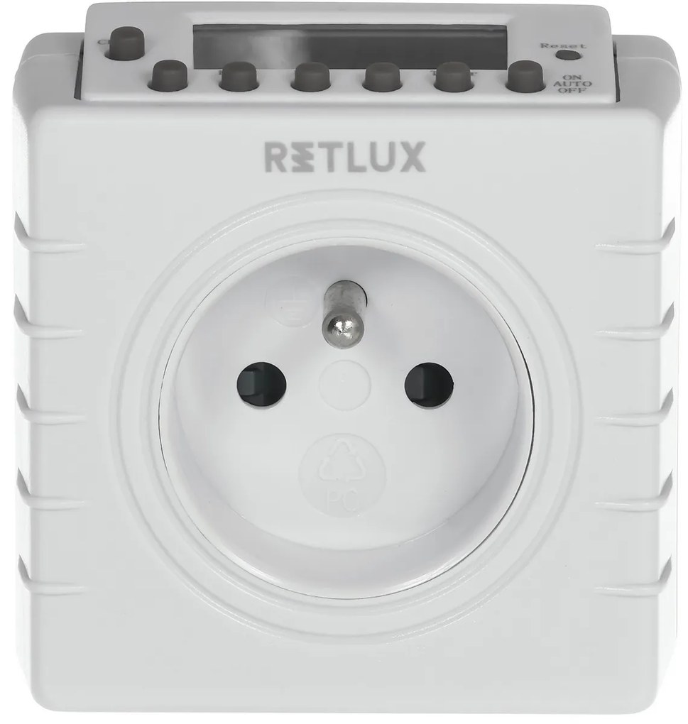 Retlux RST 14DIN Digitálny časový spínač, 16 programov
