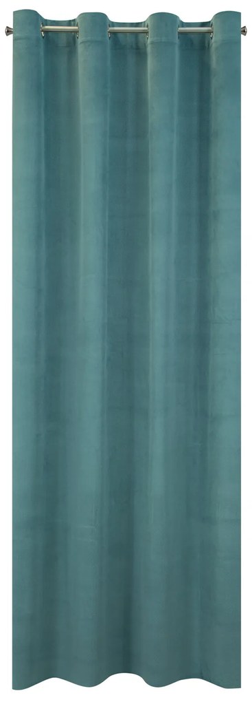 ZATEMŇOVACÍ ZÁVES NA KRÚŽKOCH MILO 140X250 CM TYRKYSOVÁ
