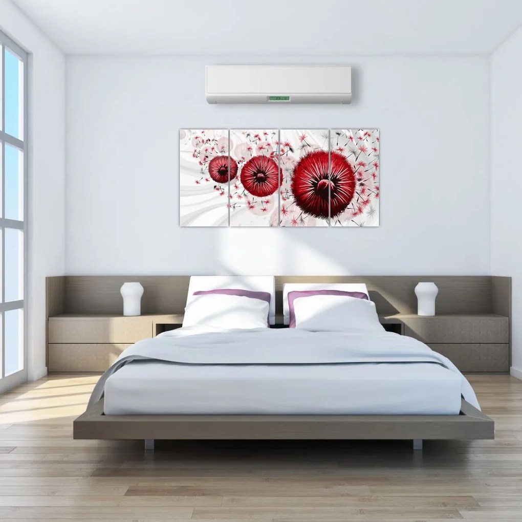 Obraz púpav na stenu