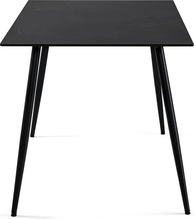 Noela Jedálenský set CERAMON 140 čierny + 6x stolička SIENA sivá