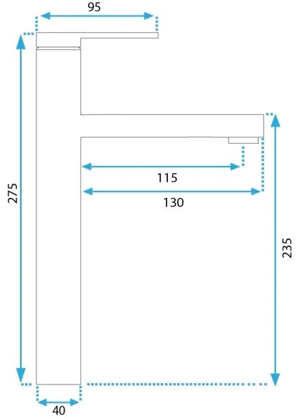 REA-B6215 - Umývadlová batéria PIXEL 27,5 cm zlatá